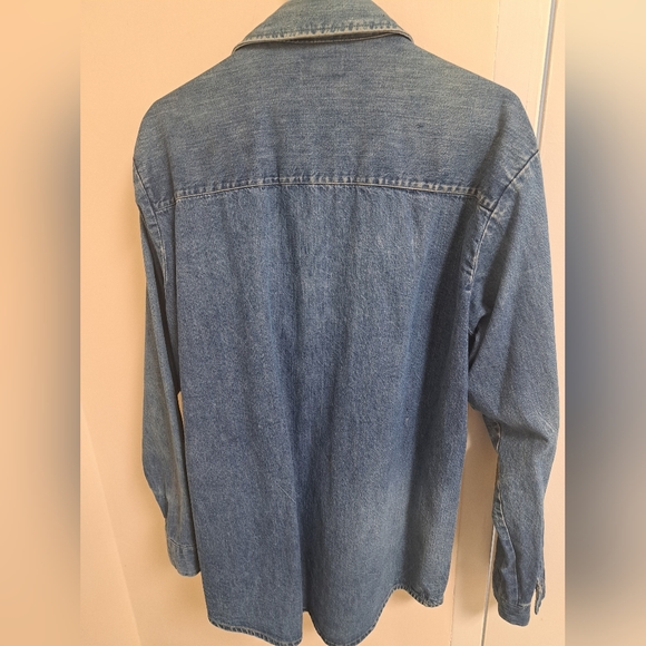 Vintage 1970s Denim Snap-button Shirt Men's Large - Picture 6 of 6